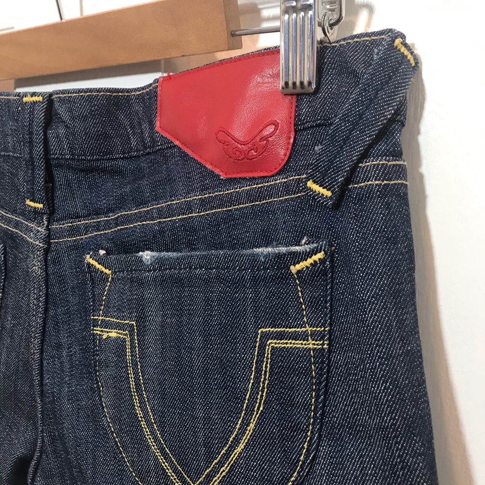 RARE Boutique Butterfly Jeans distressed cutout denim shorts, size 27 - Picture 7 of 8